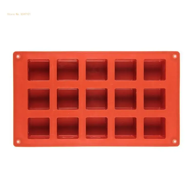 

15 Cavity Square Dessert Silicone Molds Baking Tool for Making Chocolate, Candy Dropship
