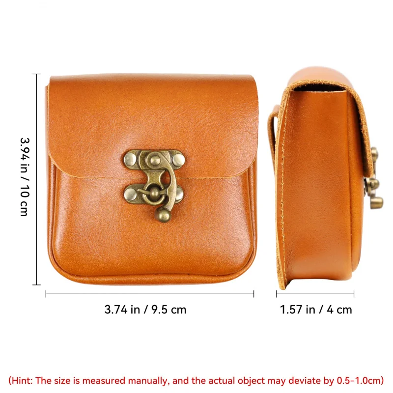 Soft Cowhide Small Waist Bag Genuine Leather Belt Pack Sheath Wallet Card Holder Car Key Case House Key Pouch view 3