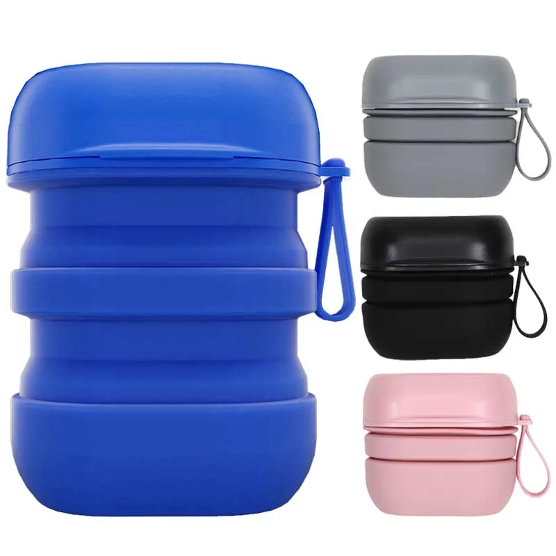 1 قطعة للطي متعددة الوظائف قابلة للصرف صندوق صابون للسفر صندوق صابون من السيليكون لكمة خالية الصابون مع مقبض علبة صابون السفر في الهواء الطلق #1