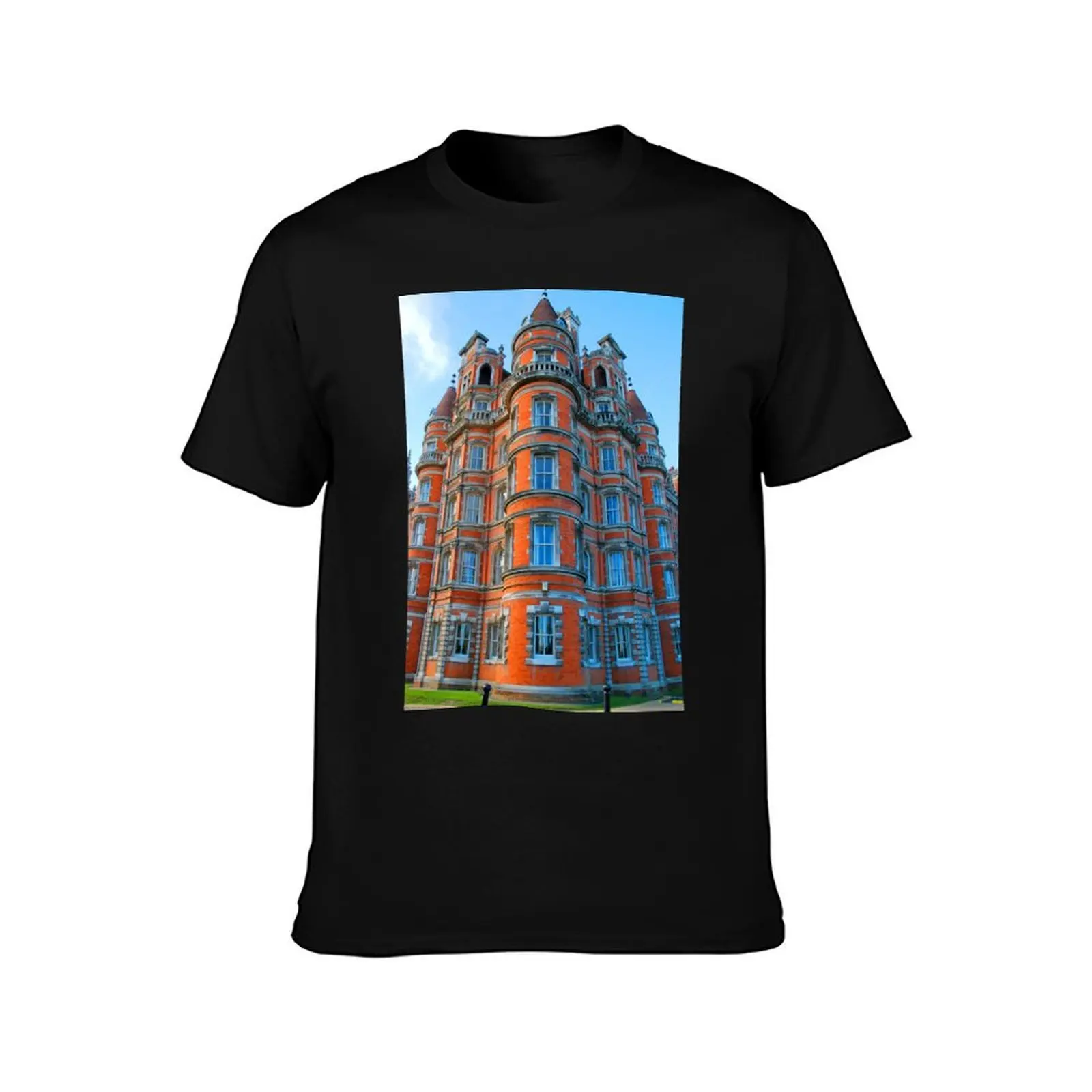 Founders Hall T-Shirt Basic Solid Color Short Sleeve T-Shirt