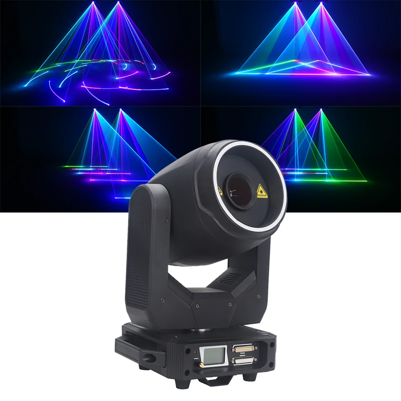 

AOPU 5W Rgb Gobo Patterns Moving Head Laser Light With Strobe Laser Pattern Projector Laser Lights for Nightclub