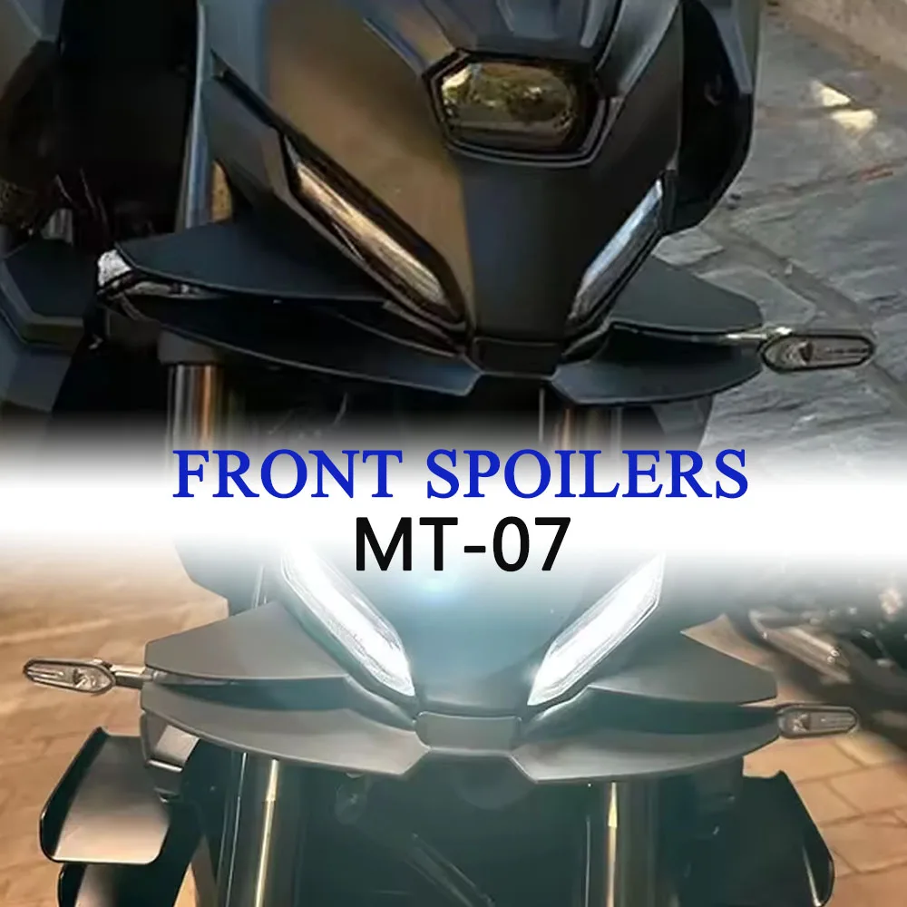 

Motorcycle Accessories Black Naked Front Downforce Spoiler Winglet Aerodynamic Wing Kit Spoiler For YAMAHA MT 07 MT07 MT-07 2025