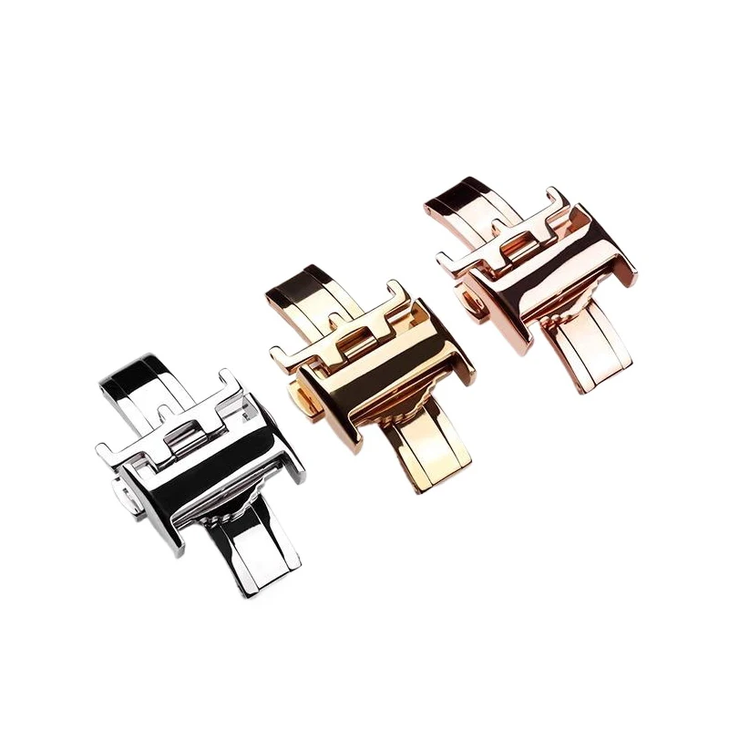 For Longines Watch Buckle Stainless Steel Butterfly Buckle Width 18mm Craftsman Moon Phase L2 Boya Kangkas Founder 14mm 16mm
