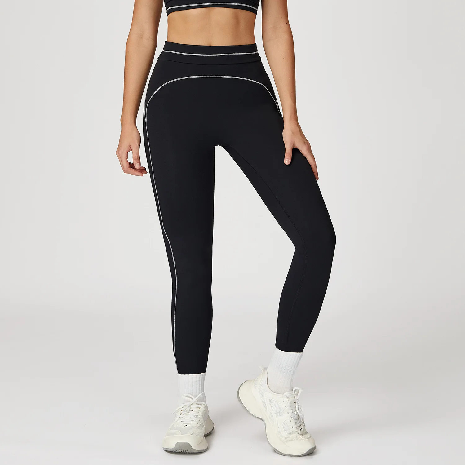 BLAZEMOVE Sport-Leggings, hohe Taille, Farbblock, Yoga-Hose, Damen, Fitnessstudio, Laufen, Workout, Fitness, Pilates-Strumpfhose