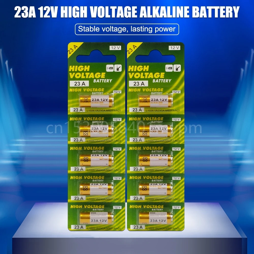 창문 보안 센서용 알카라인 배터리, A23 23A 23GA A23S E23A EL12 MN21 MS21 V23GA L1028 GP23A LRV08, 12V, 20 개