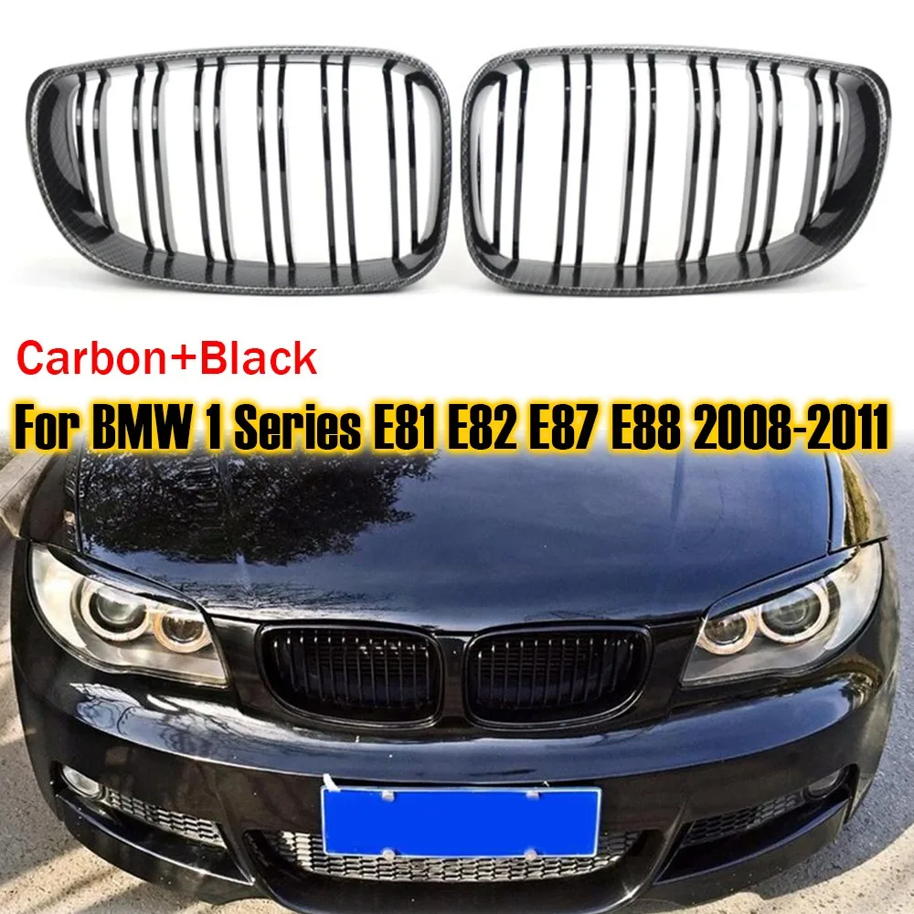 

Для BMW 1 серии E87 E81 E82 E88 2008-2011 2x автомобильная решетка ABS передняя решетка почек Doulbe Line Style 51137354949 51137354950 Запчасти