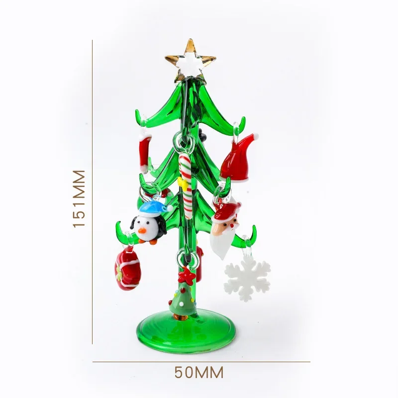 Glass Ornaments Christmas Day Crystal Christmas Tree Home Decoration Christmas Series Crystals Room Decorations for Gift