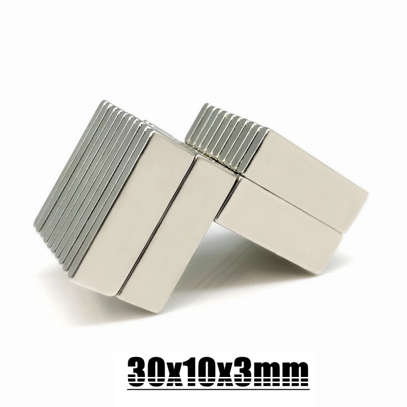 

2/5/10/20/30/50PCS 30x10x3mm Block Super Strong Powerful Magnets Sheet N35 Permanent Magnet 30x10x3 Neodymium Magnet 30*10*3