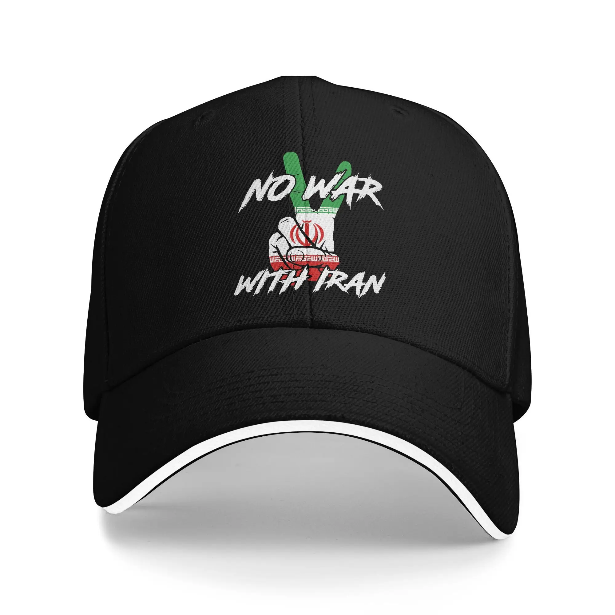 

Iran No War White Sun Baseball Cap Summer Fashion Trucker Hat For Men Adult Outdoor Gym Baseball Caps