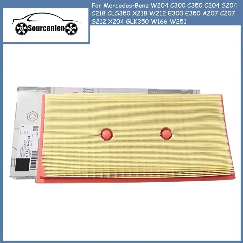 

A 2760940004 Воздушный фильтр для MercedesBenz W204 C300 C350 C204 S204 C218 CLS350 X218 W212 E300 E350 A207 C207 S212 X204 GLK350 W166