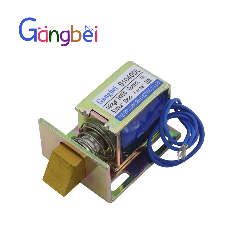 gangbei-S1040DL DC 12V 24V Push&Pull type electromagnet 12v   electromagnetic door locks  electromagnetic switch