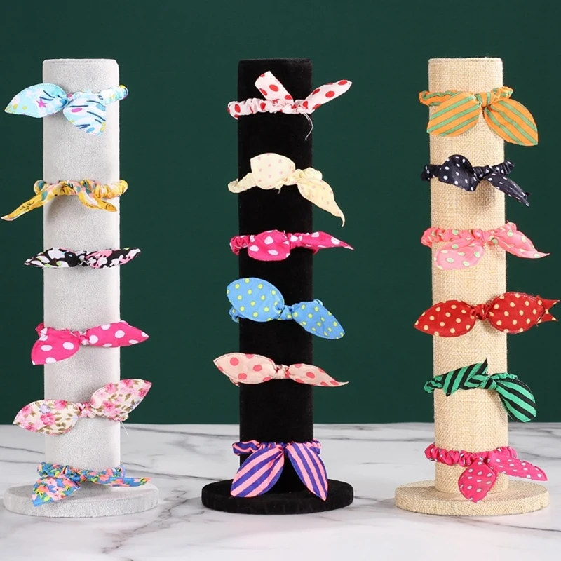 Scrunchie Holder Hair Ring Display Stand Scrunchy Tower Hair Tie Organizer Holder Jewelry Bracelet Watch Display Stand