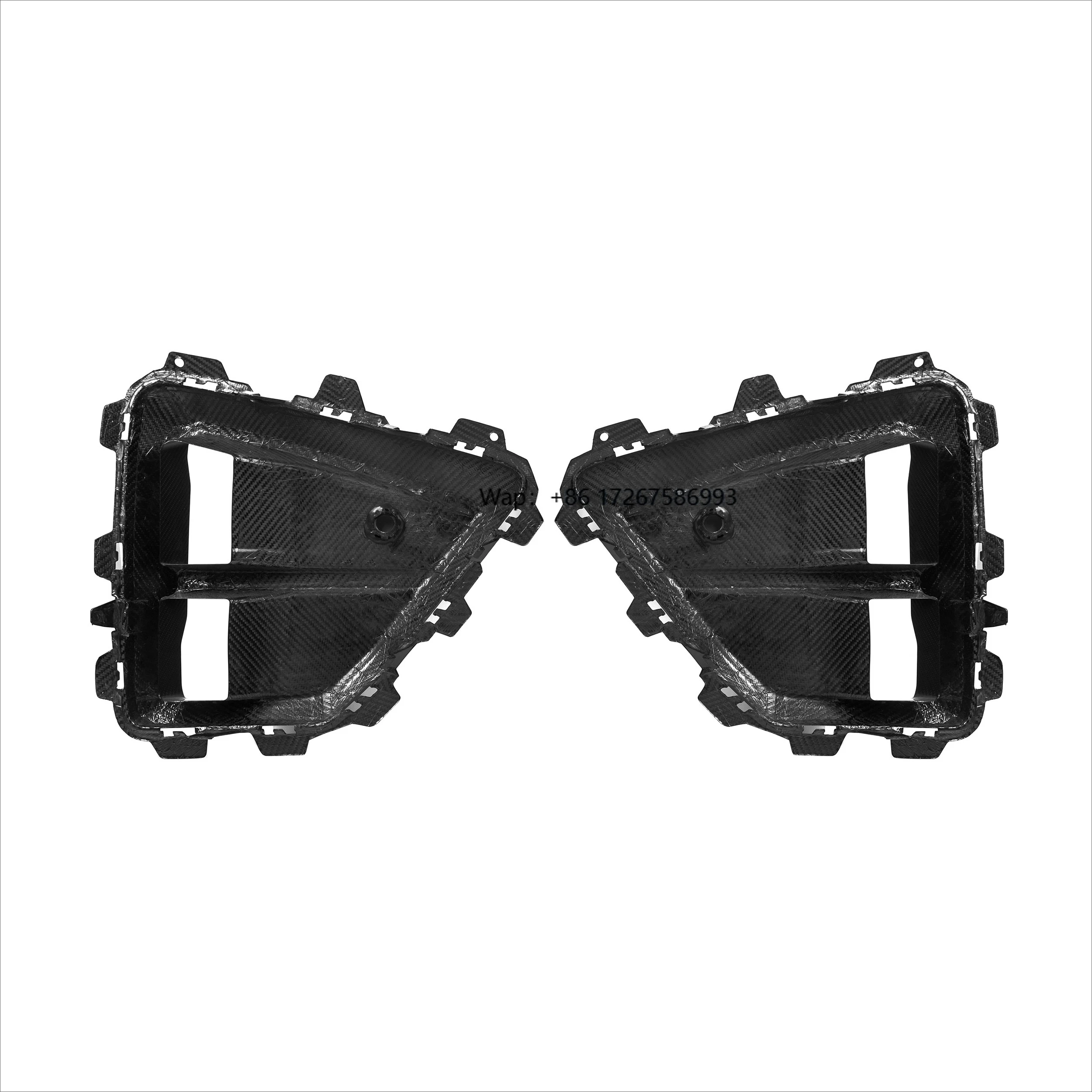 

100% Dry Carbon Fiber Front air Vent SQ Style for X5M F95 LCI X6M F96 LCI 2024+ Front Bumper Vent Trim