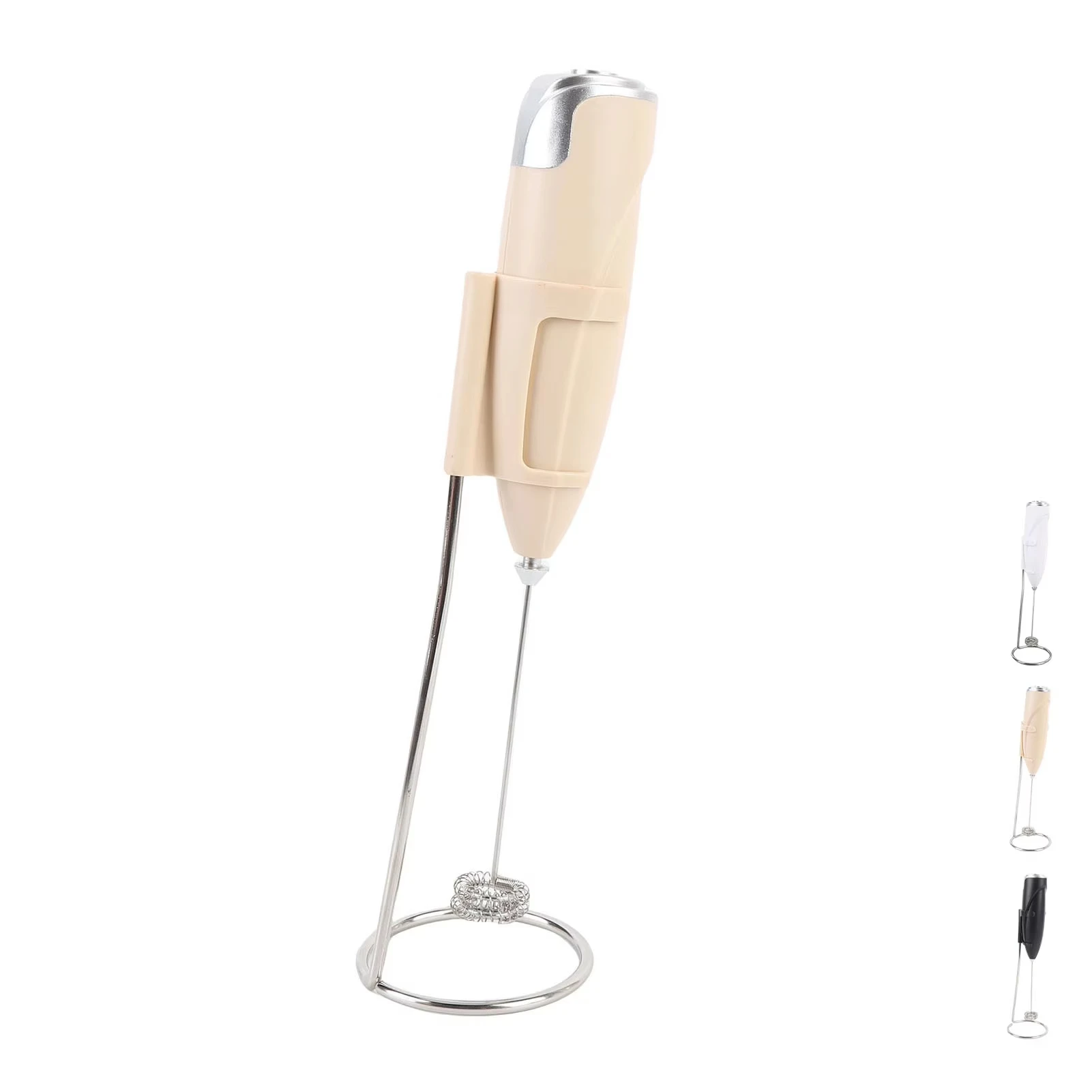 1 Set of Electric Milk Mixer + Egg Beater Battery AA Size Mini Hand-Held Bottle Maker Foam Machine Coffee Mixing Cooking Tool view 6