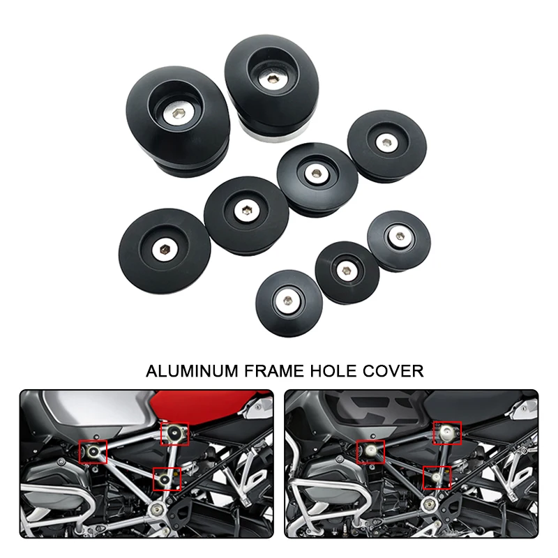 

2023 Aluminum Frame Hole Cover Caps Plug Decorative Frame Cap Fit For BMW R1250GS LC R1200GS R1250 GS Adventure ADV 2014-2022