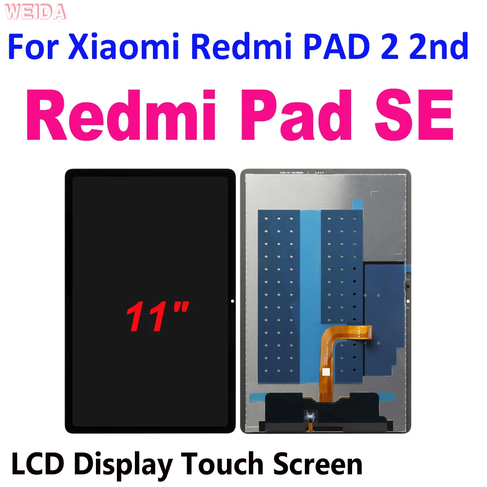 

11" LCD For Xiaomi Redmi Pad SE Redmi PAD 2 2nd LCD 23073RPBFC 23073RPBFL 23073RPBFG LCD Display Touch Screen Digitizer Assembly