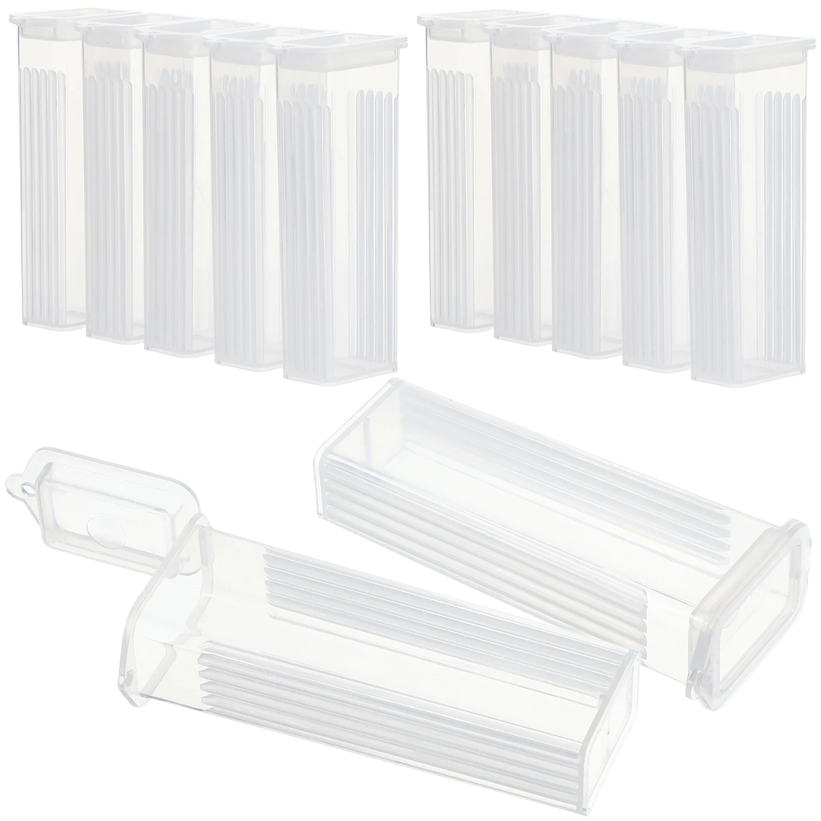 

50Pcs Glass Slide Cases Pathological Section Box Snaps Individual Slide Storage Holder for Lab Use