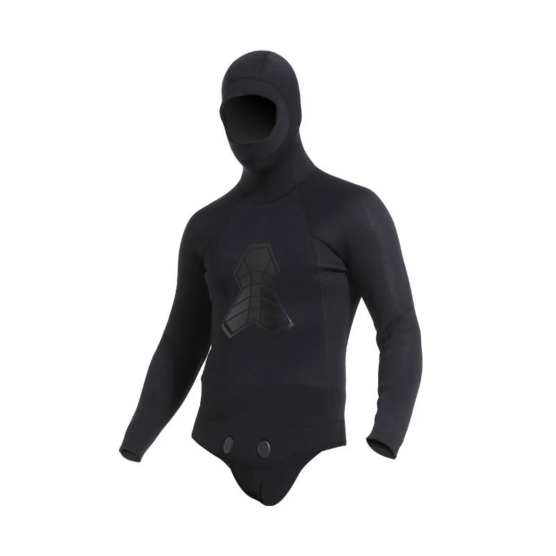 Wetsuit Top Men with Hood 5mm Neoprene Keep Warm Men Long Sleeve Swimsuit For Separated Scuba Diving Suit Surfing Snorkeling