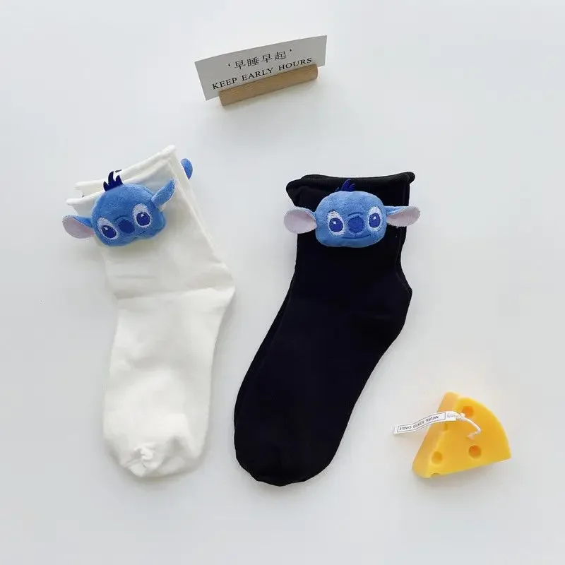 Disney Stitch cute creative cartoon pattern new simple fashion versatile soft comfortable skin-friendly moisture wicking socks