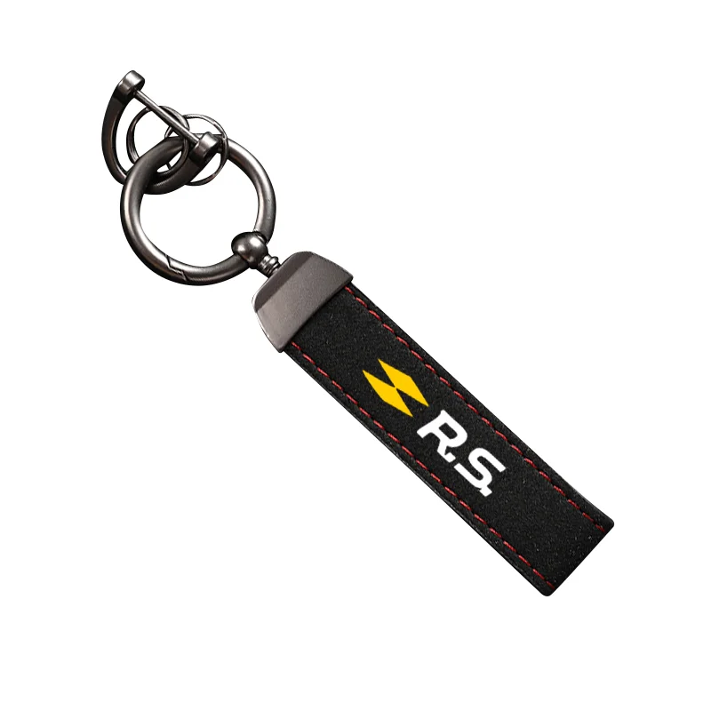 Portachiavi in pelle scamosciata portachiavi sportivo regalo personalizzato con Logo per Renault RS Line Clio Megane Scenic laguna Logan portachiavi