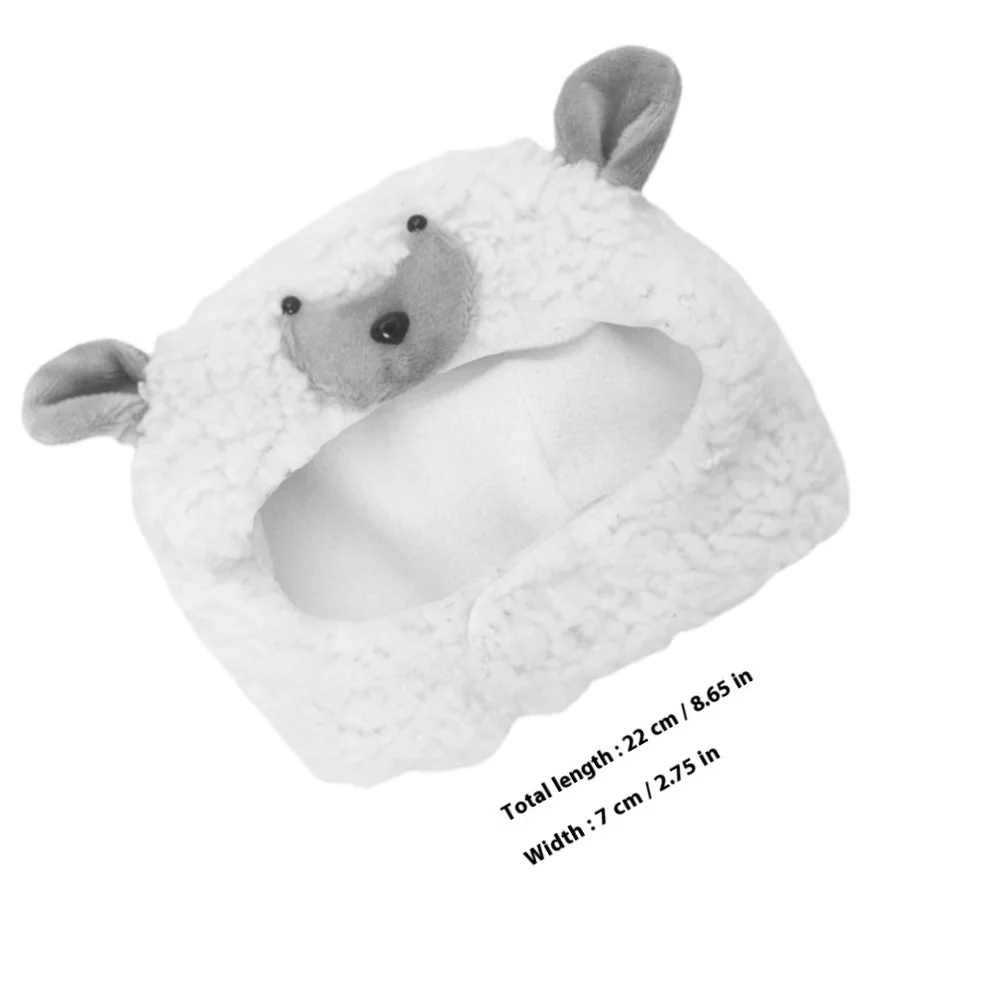 Chapeau pour animaux de compagnie Style agneau, couvre-chef en coton Durable et respirant pour chat, chaton, chiot, accessoire Photo de fête, couvre-chef pour animaux de compagnie