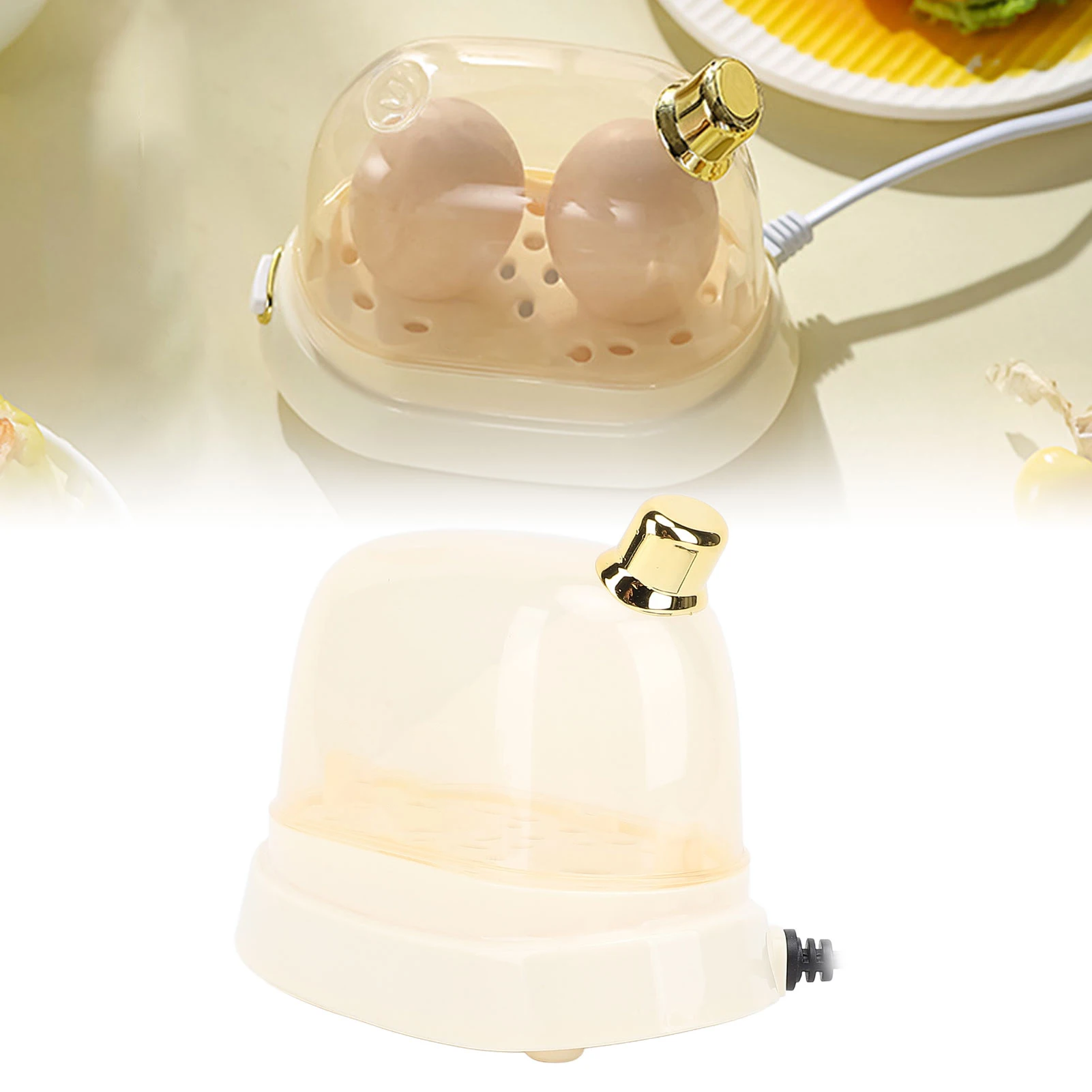 急速卵調理器 2個の卵容量 電気卵調理器 煮卵用 ポーチドエッグ 自動シャットオフ機能付き 家庭用