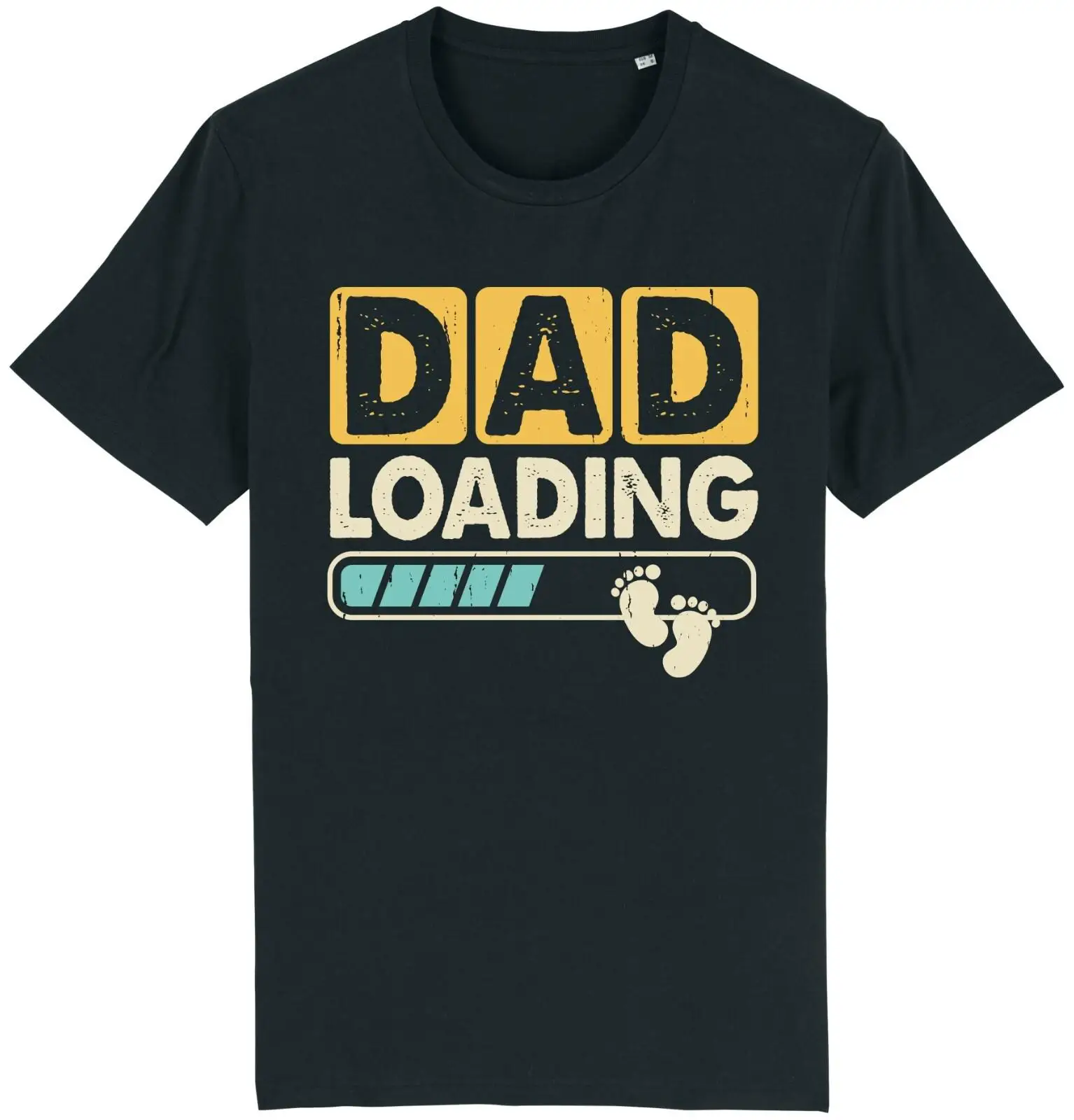 Men's Summer Fashion Casual Short-sleeved Shirt  Dad Loading T-shirt Funny New Parent Dad To Be Baby Novelty Gender Reveal