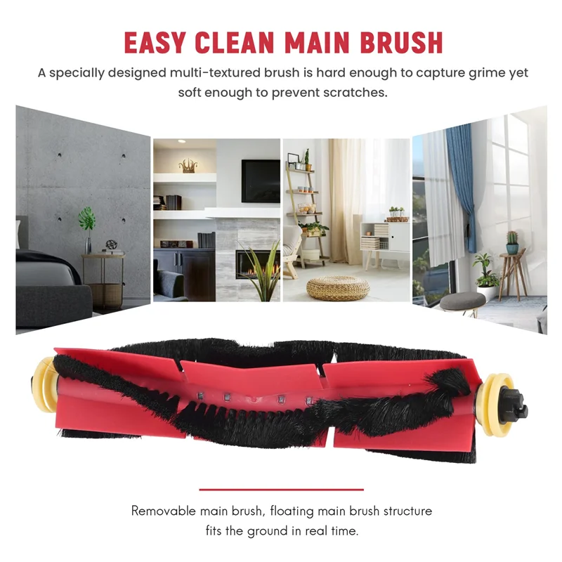 A75X Top Easy CleanแปรงหลักสําหรับRoborock S6 Maxv, S6, S6 Pure, E4,S4 Max,S4, S5 Max, S5, E35, E2 เครื่องดูดฝุ่นหุ่นยนต์