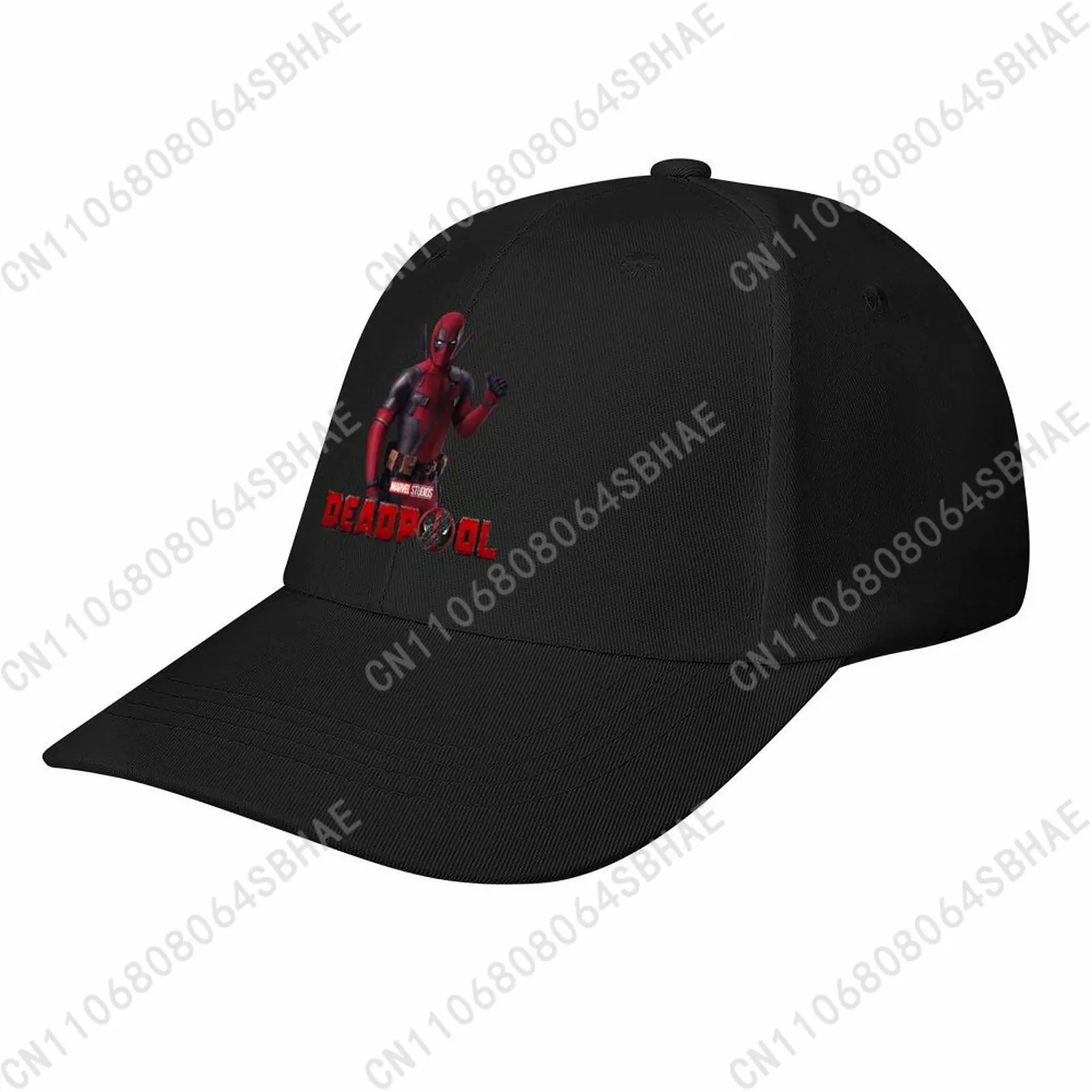 

Marvel Deadpool Baseball Cap Men Women Curved Brim Washed Rubber Print Adjustable Daily Wear Cap Custom Casual Gift Cosplay