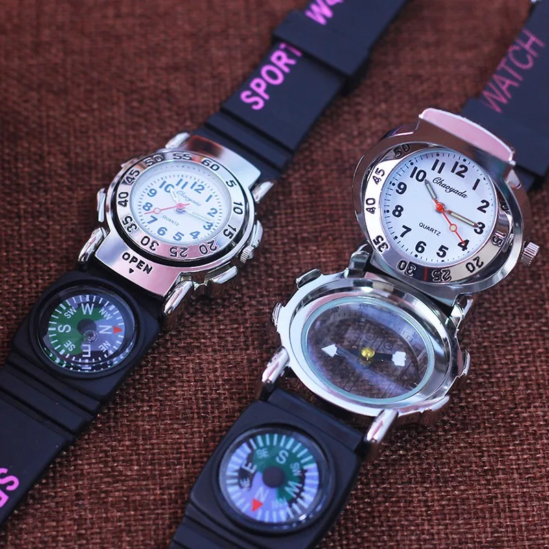 ساعات كوارتز متعددة الوظائف بوصلة شخصية للأطفال والأولاد والطلاب، ساعات هدايا عيد ميلاد رياضية رائعة مقاومة للماء #1
