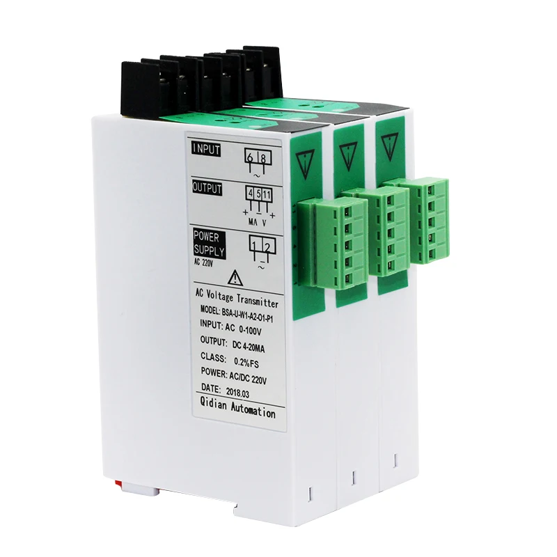 Sensor do Transmissor do Sinal da Tensão da ca Transdutor da Tensão da Saída Conversor ca 010v 05v dc 24v 420ma 0-10v ca 0-50v ca 0-5v