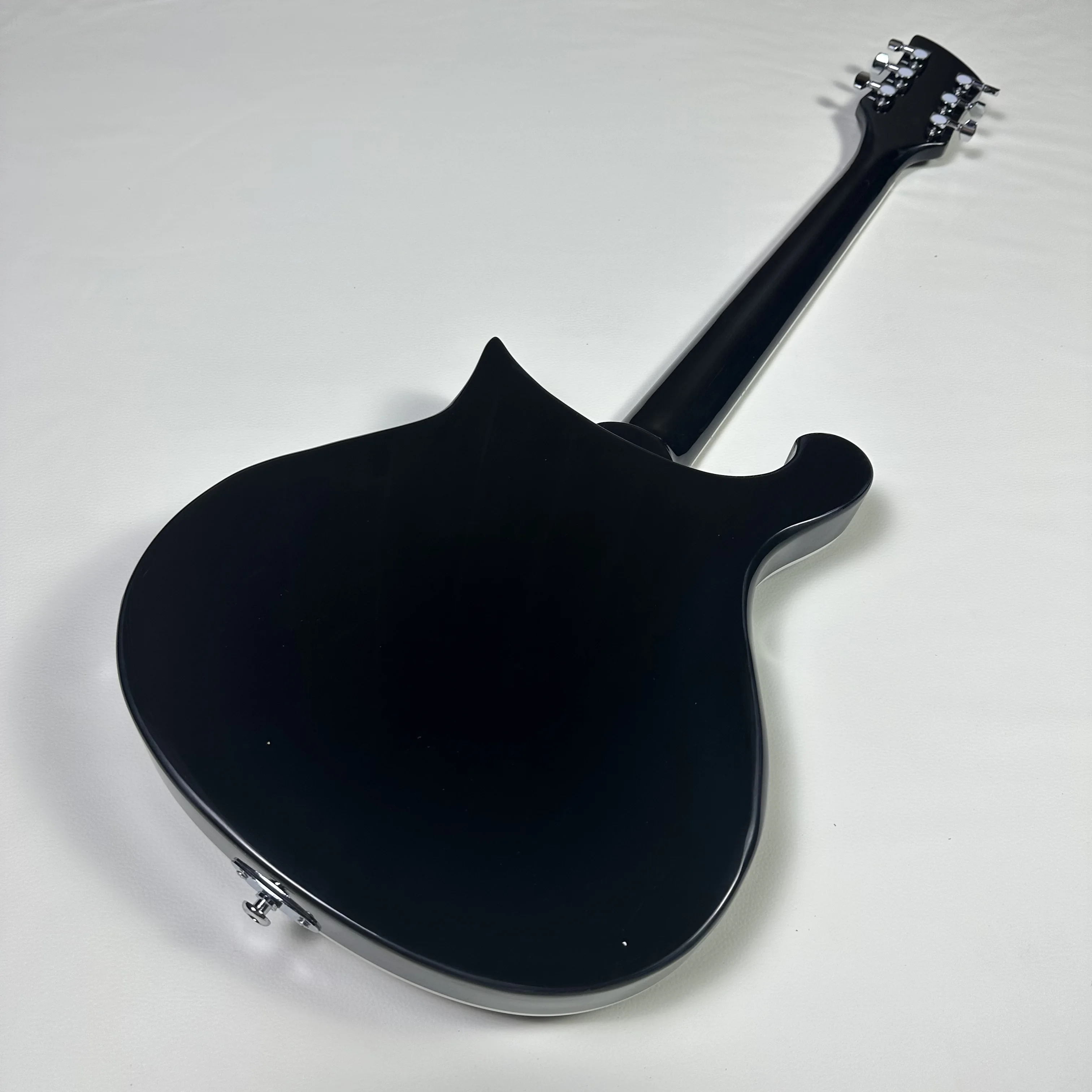 شحن مجاني ريك 620 جيتار كهربائي أسود اللون خشب الورد فريتس جسم الماهوجني