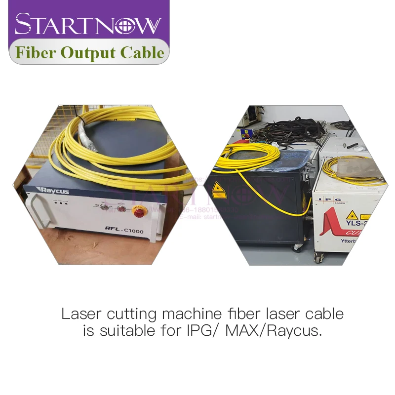 Startnow Fiber Laser Patch Cord 10M FSI600 D80 QBH Optical Signal Cable 20 Meters 50um For IPG Raycus MAX Laser Source