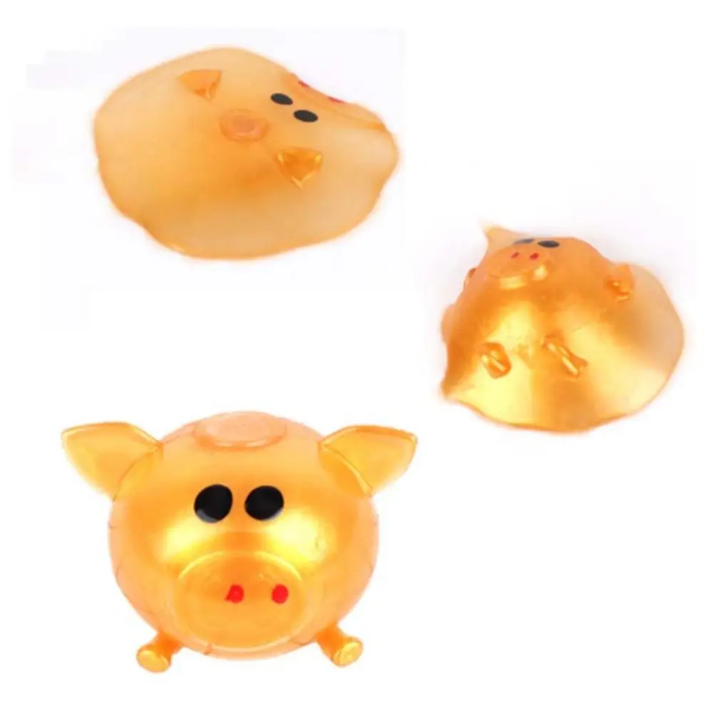 Pig appiccicoso Testa di maiale Palla d'acqua Giocattolo Splat Palla d'acqua Giocattolo di sfiato Jello Maiale Agitarsi Giocattolo Carino Divertente Jello Maiale Sfiato Giocattolo Giocattoli per bambini