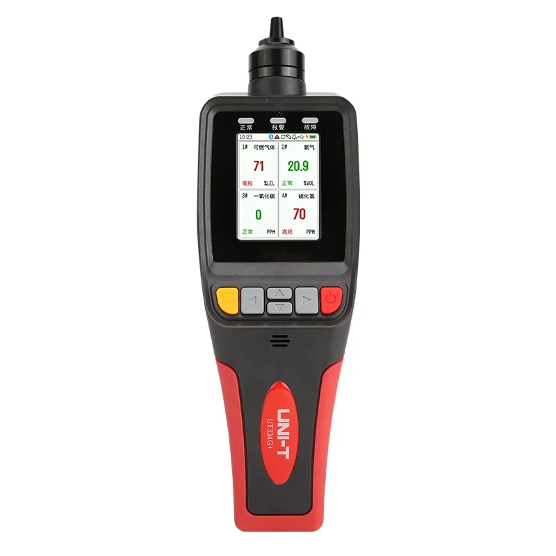 

UNI-T UT334G+ Всасывающий насос 4-в-1, детектор газа, кислород, угарный газ, сероводород, обнаружение горючих газов H2S O2 CO EX