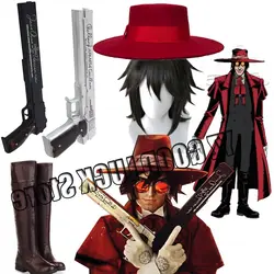 Anime HELLSING Alucard Cosplay Props Toys Vampire Hunter Glasses Hats Wigs Halloween Costume Gloves Accessories Gifts