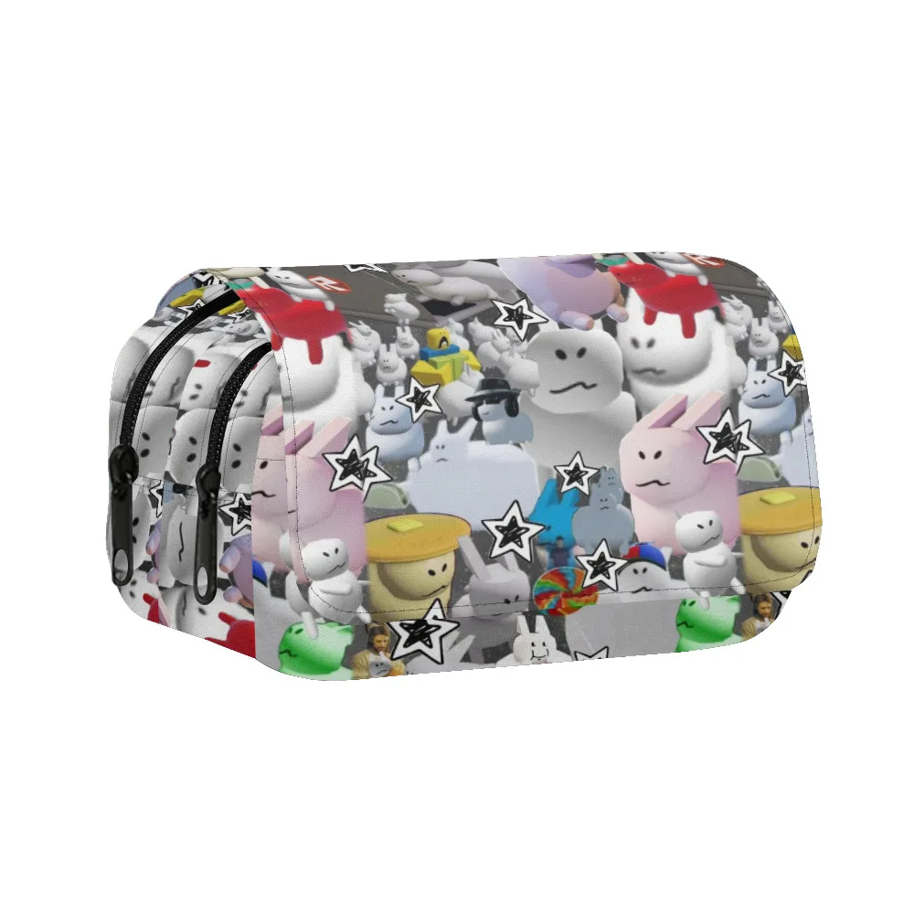 Roblox Forsaken Gubby Bleistiftbeutel, großes Fassungsvermögen, ästhetisches Federmäppchen, Schultaschen, Reißverschluss, großes Schreibwaren-Stiftetui, Geschenk für Studenten