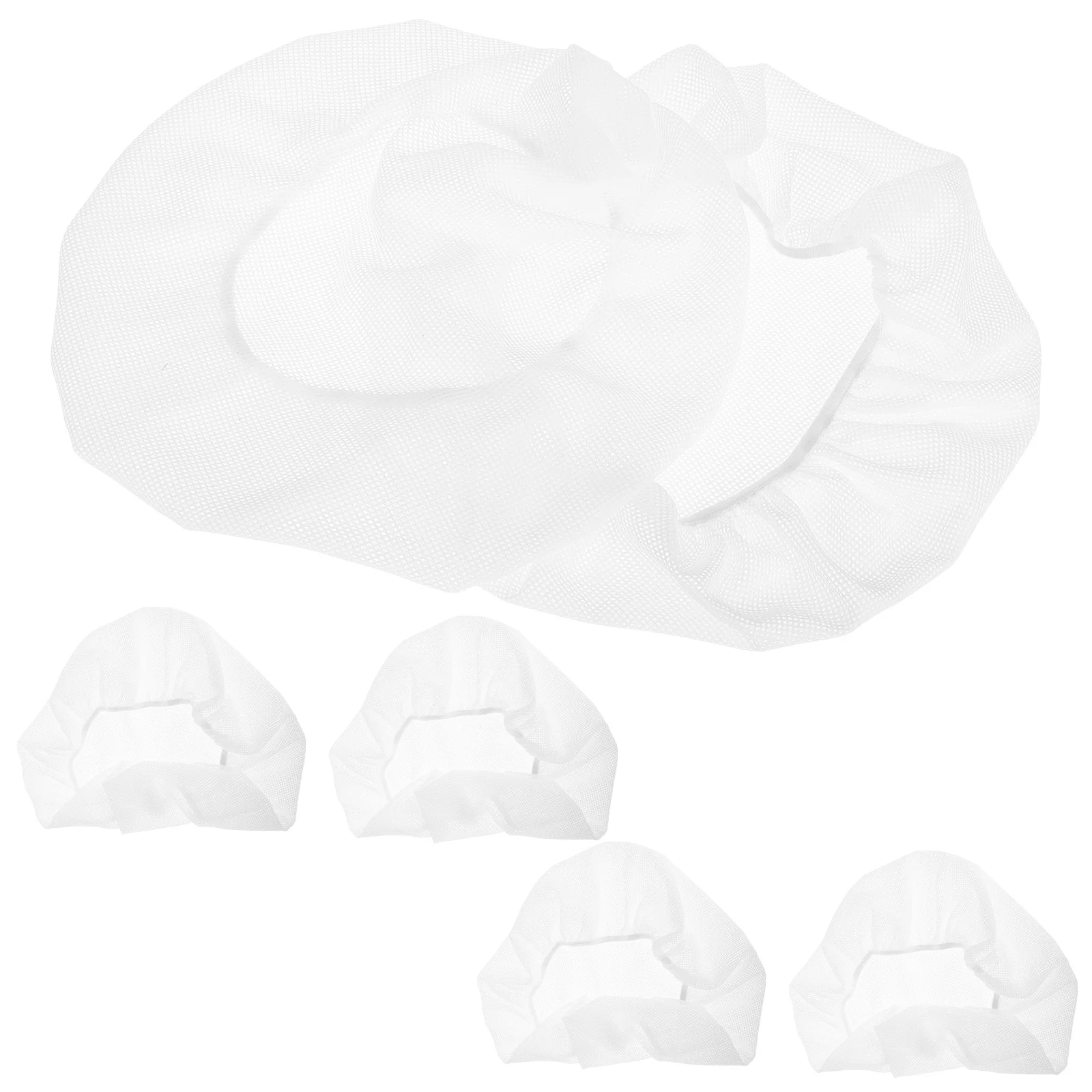 

6Pcs Greaseproof Kitchen Hats Disposable Hair Nets Mesh Caps for Food Service Bakers Chefs Cooking Men Women Net Cap for Hair