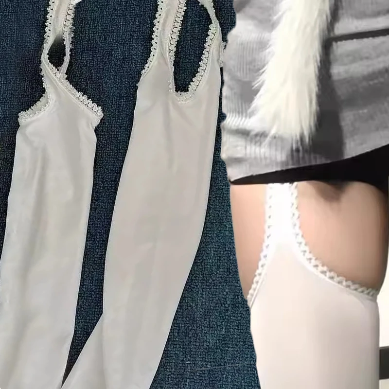 

New Sexy Lace Stockings Pantyhose Belt Suspender Velvet Tights Hollow Thigh High Stockings Digging Holes Knee Socks Women Tights