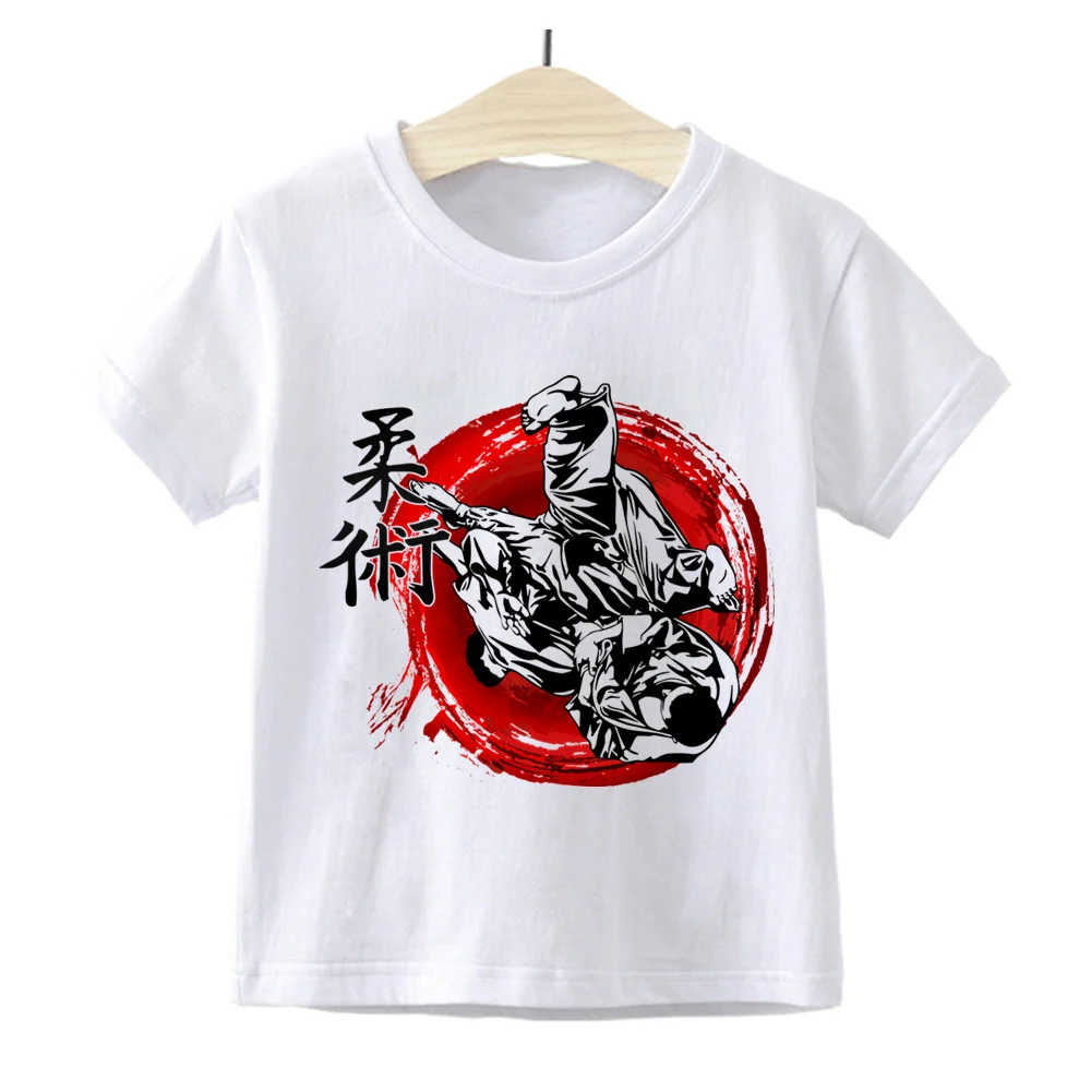 Kids T-shirt Karate Taekwondo Design Baby Boys Tops Summer Girls Clothing Toddler Fashion T Shirt Print Children Clothes