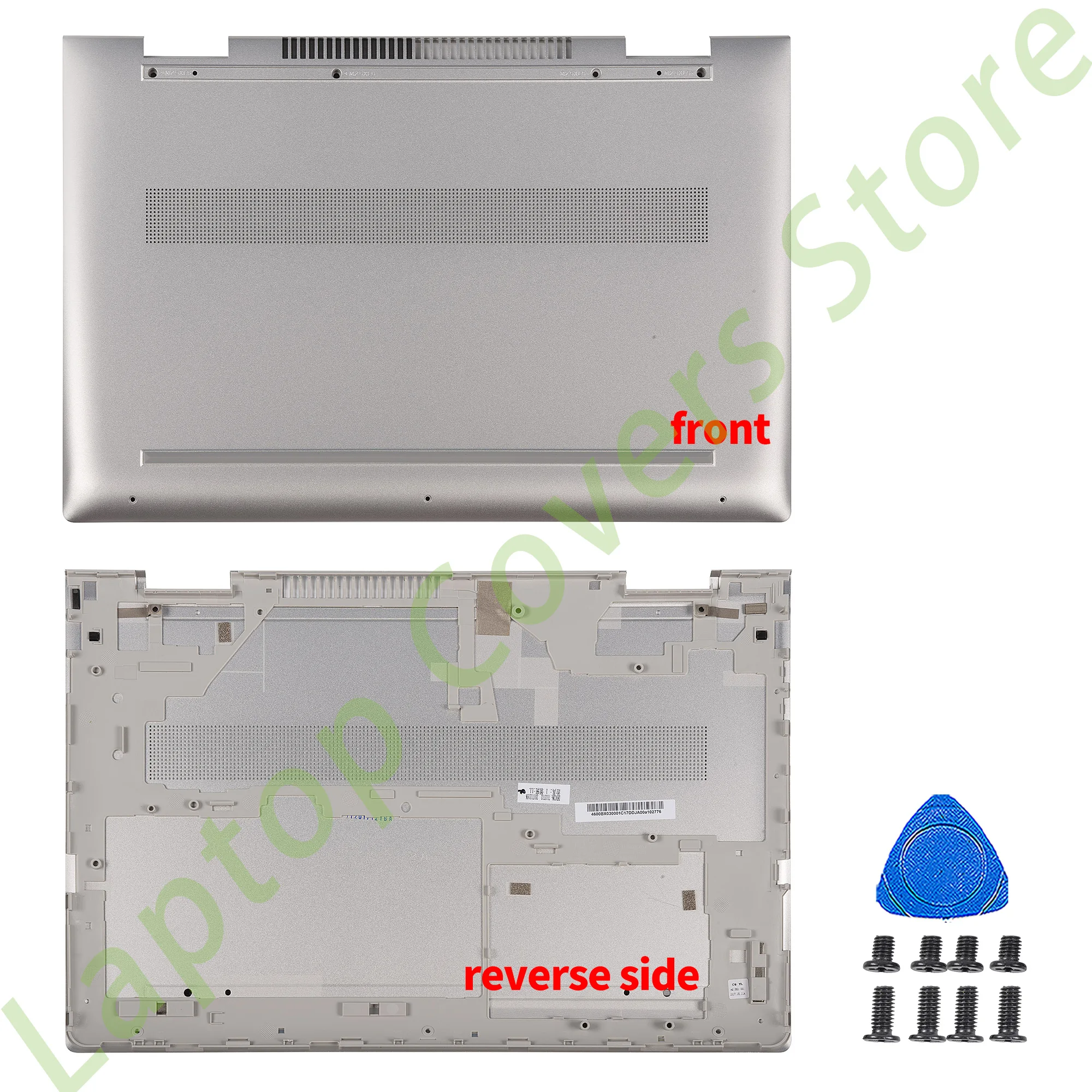 Imagem -04 - Tampa do Portátil para Envy X360 15 bp 15m-bp bq Tpn-w127 Tampa Traseira Lcd Moldura Frontal Dobradiças Inferiores Substituição de Prata 156 Pol