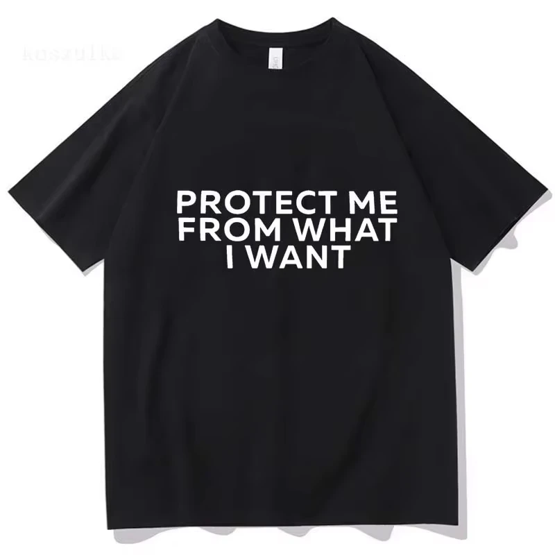 Rosalia Berghain Letters Tshirts Rosalía Protect Me From What I Want Tee Print Women Men T-shirt Summer Top Y2K Fashion