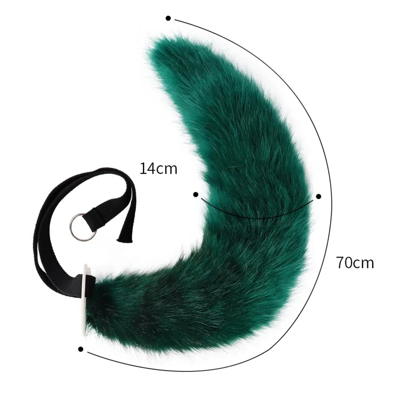 2025 جديد هونكاي: ستار السكك الحديدية يوكونغ شعر مستعار تأثيري آذان الذيل يو كونغ أغطية الرأس الاصطناعية شعر أخضر داكن هالوين لعب الأدوار ❤ ❤