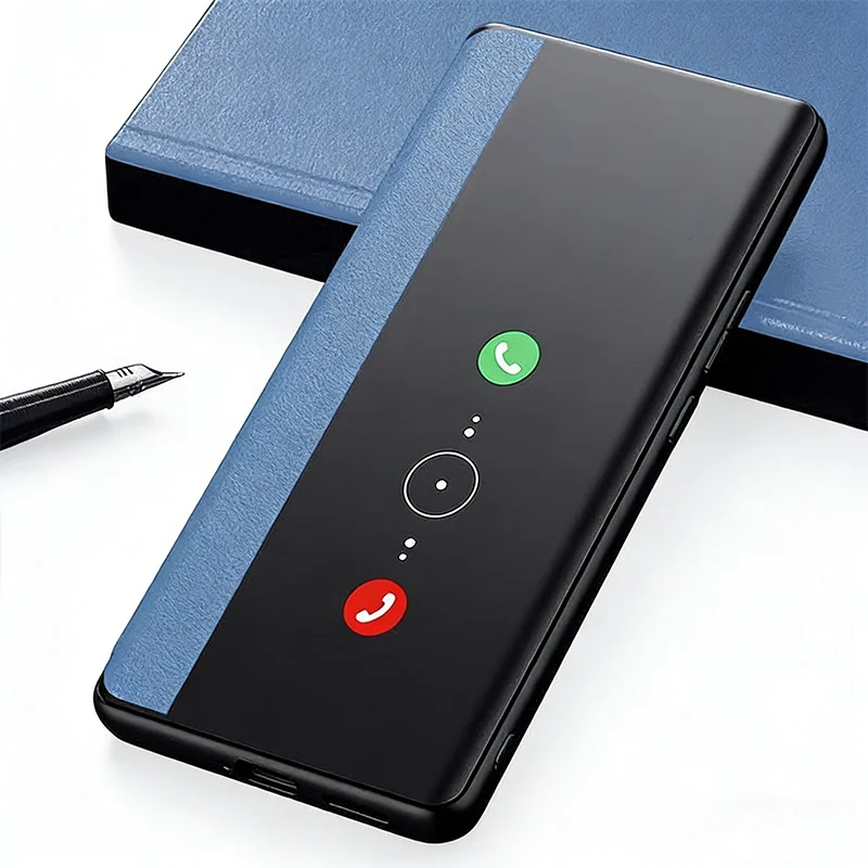 Luxury Leather Flip Case For Honor Magic 8 Pro Air Magic8 Shockproof Phone Cover For Honor Magic 8 Lite Clear View Window Case