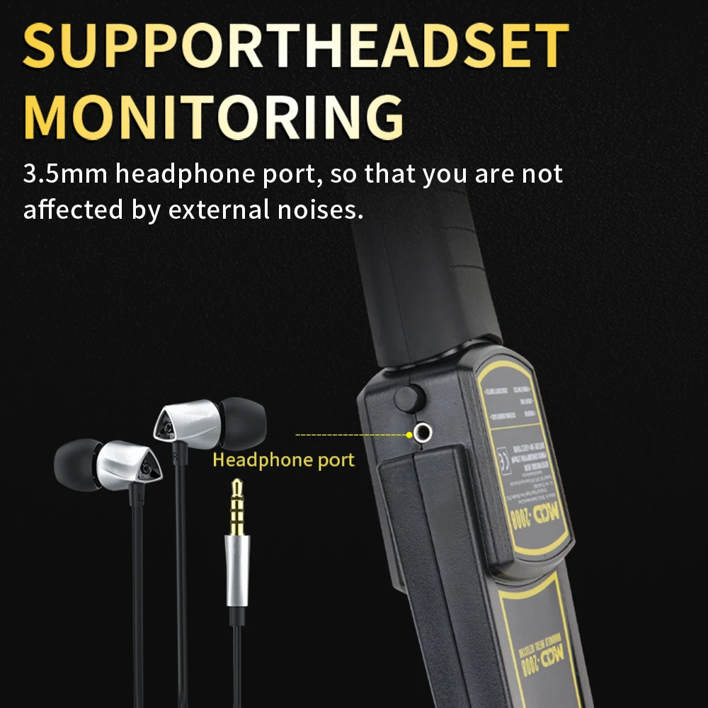 Handheld Metal Detector Audio Alert And LED Display And Vibration WorkTogether High Sensitivity Security Detector Easy To Carry