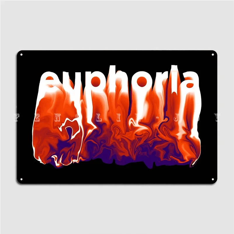 Euphoria Melting Aesthetic Title Wood Sign Club Party Wall Plaque Design Wooden Sign Poster