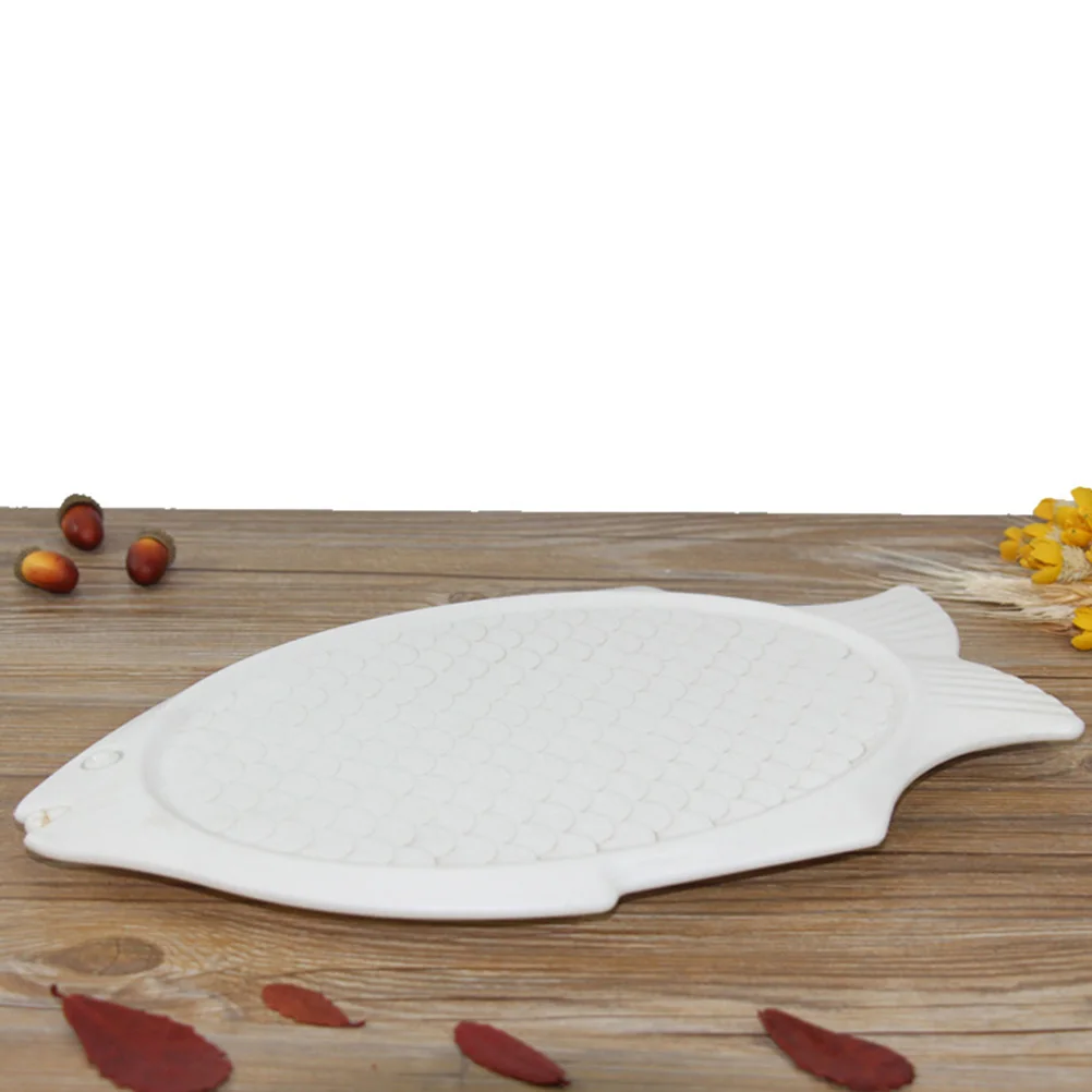 

Sashimi Plate Storage Tray Creative Tableware Fish Shaped Plastic Plates for Salmon Sushi Ice Seafood Serving Bowls Dishes