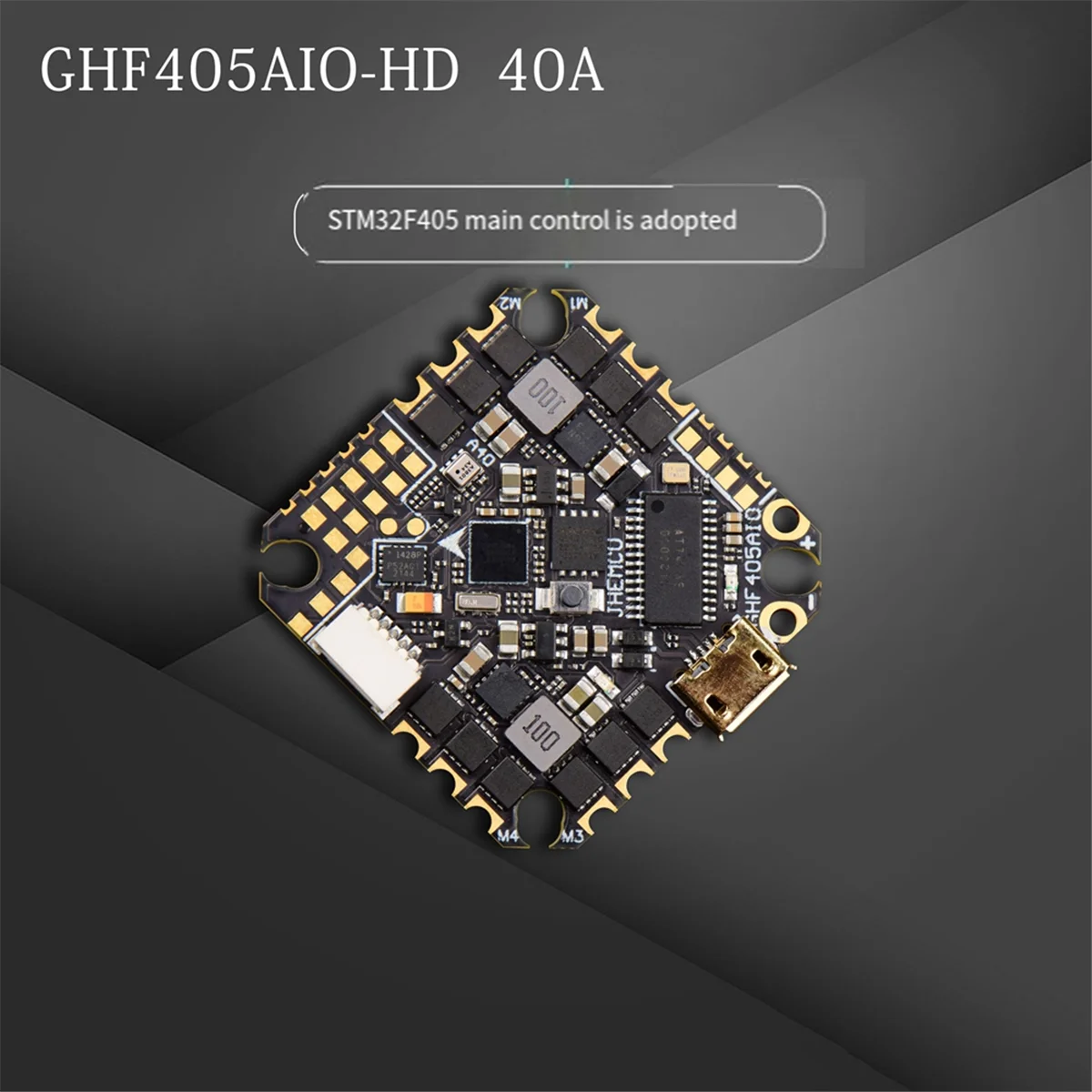 LSJD GHF405AIO-HD 40A AIO Flight Controller F405 F4 Build-in OSD Blheli-S ESC 2-6S Lipo for RC FPV Toothpick Racing Drone