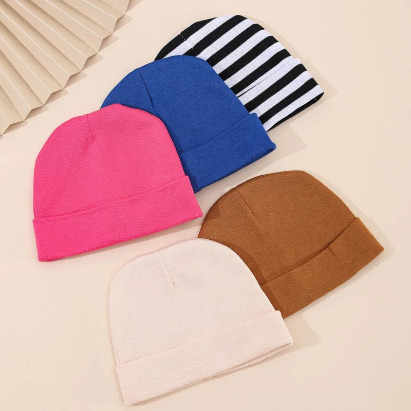 قبعة محبوكة بسيطة عبر الحدود للنمط الأوروبي والأمريكي، قبعة أطفال خارجية، قبعة صوفية كاجوال متعددة الاستخدامات بالجملة