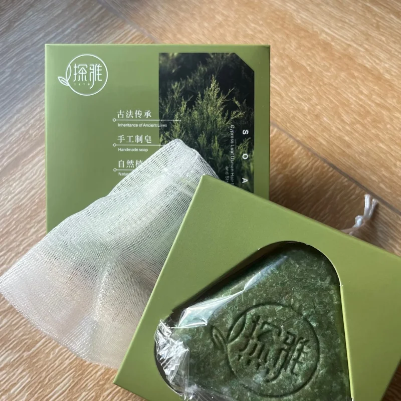 Usman Herbal Shampoo Soap Natural Platycladus Orientalis Leaves Reduce Hair Loss Control Oil Dandruff Promote Hair Growth Soap